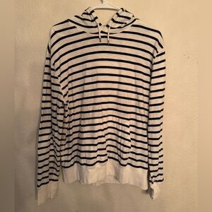 J.Crew Striped Slub Cotton Hoodie – Size M